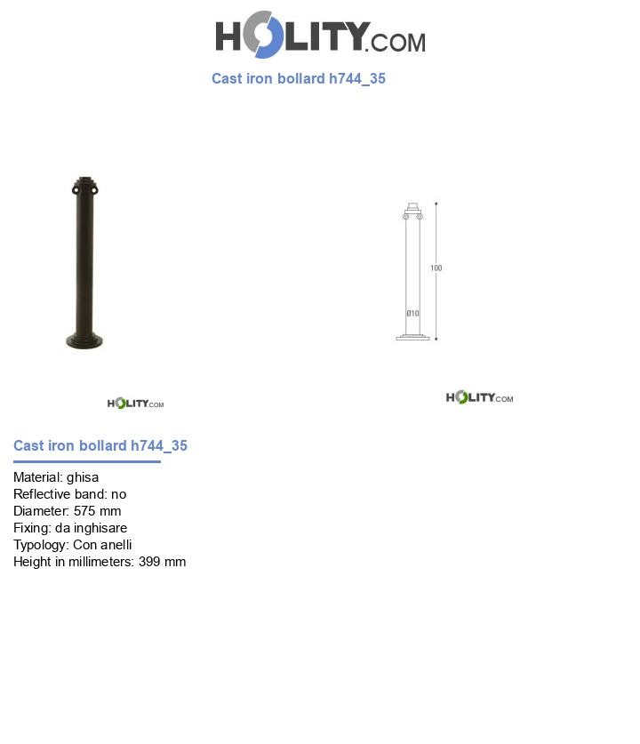Cast iron bollard h744_35
