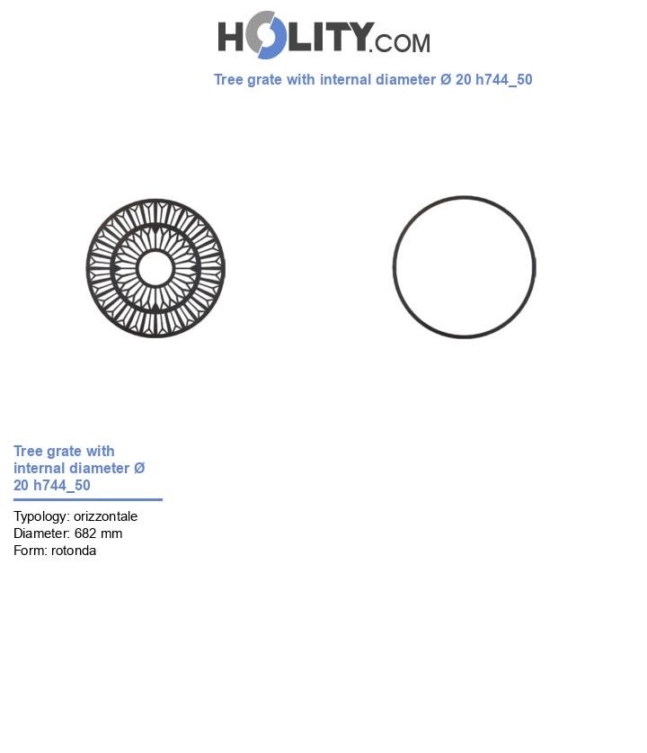 Tree grate with internal diameter Ø 20 h744_50