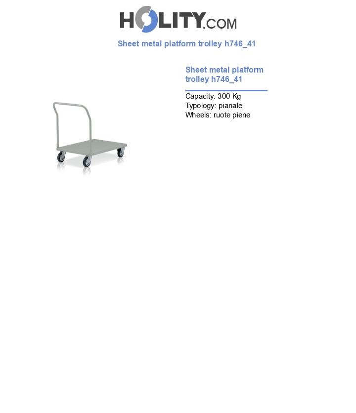 Sheet metal platform trolley h746_41