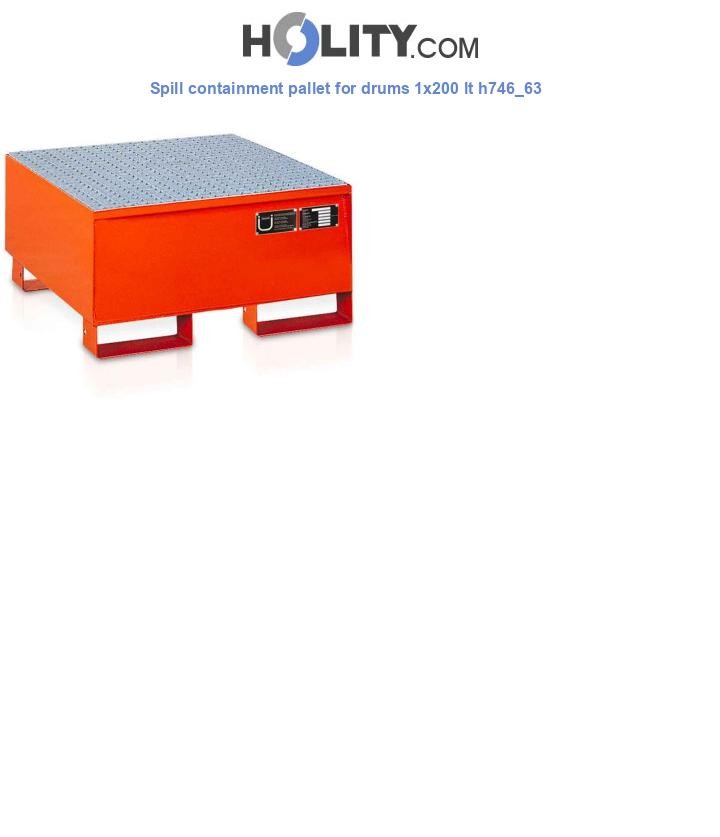 Spill containment pallet for drums 1x200 lt h746_63