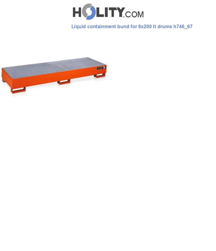 Liquid containment bund for 8x200 lt drums h746_67