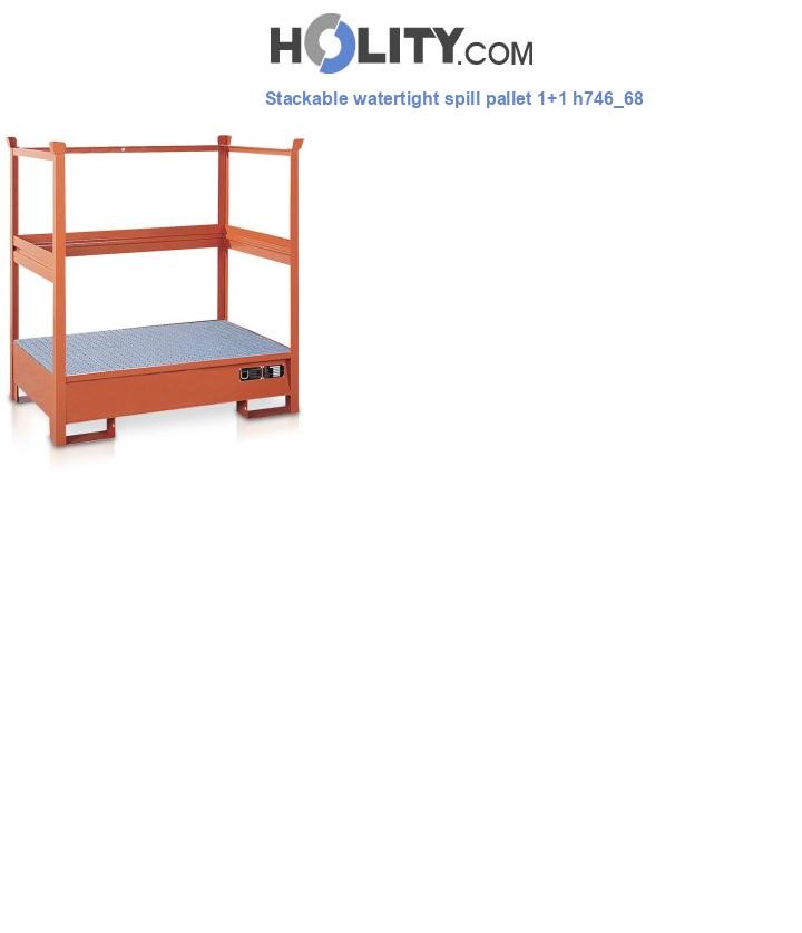 Stackable watertight spill pallet 1+1 h746_68