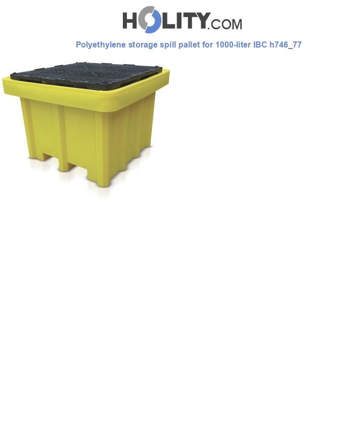 Polyethylene storage spill pallet for 1000-liter IBC h746_77