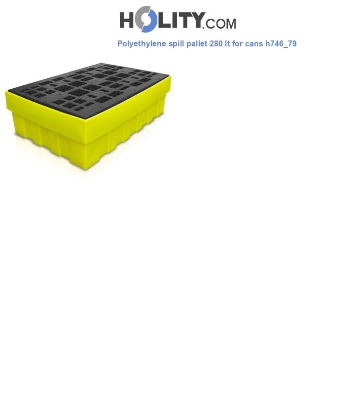 Polyethylene spill pallet 280 lt for cans h746_79