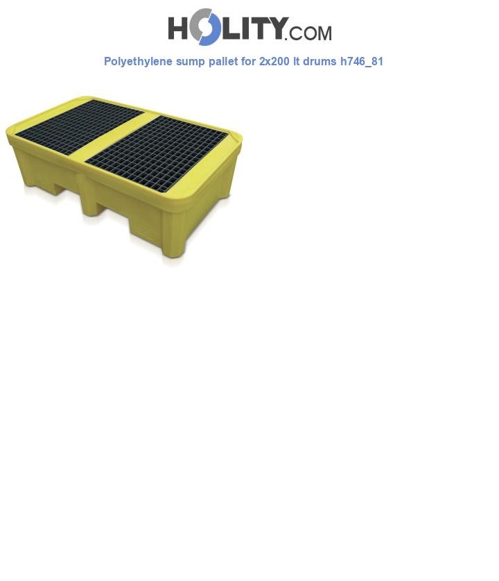 Polyethylene sump pallet for 2x200 lt drums h746_81