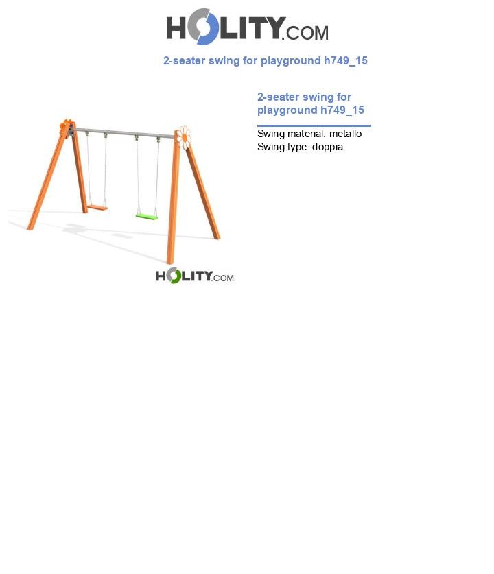 2-seater swing for playground h749_15