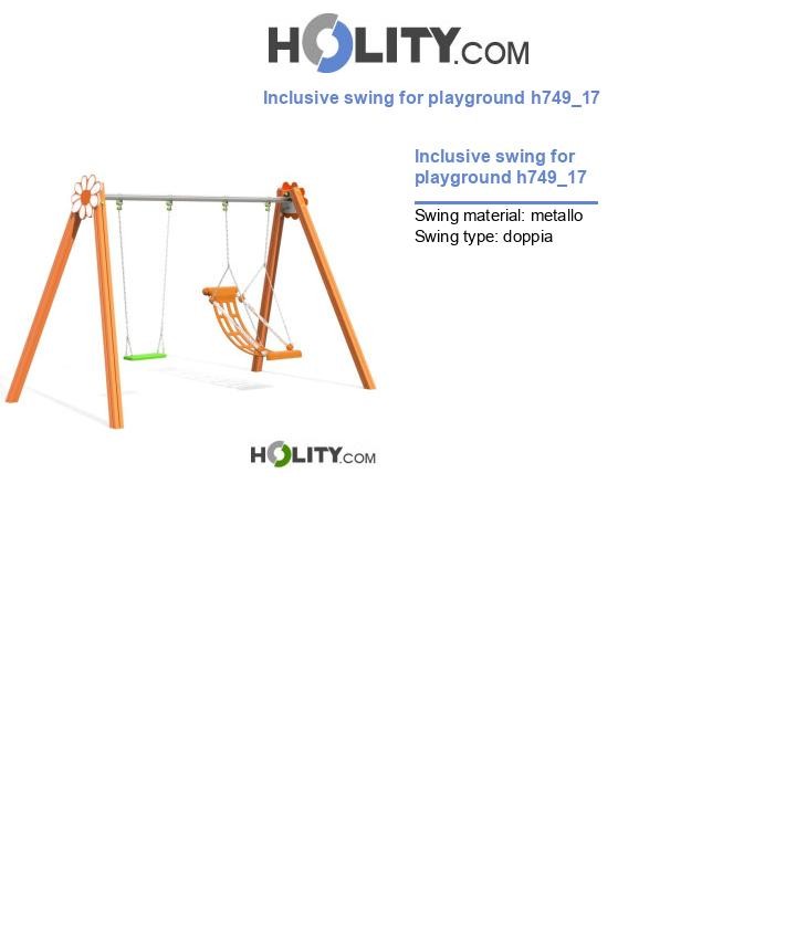 Inclusive swing for playground h749_17