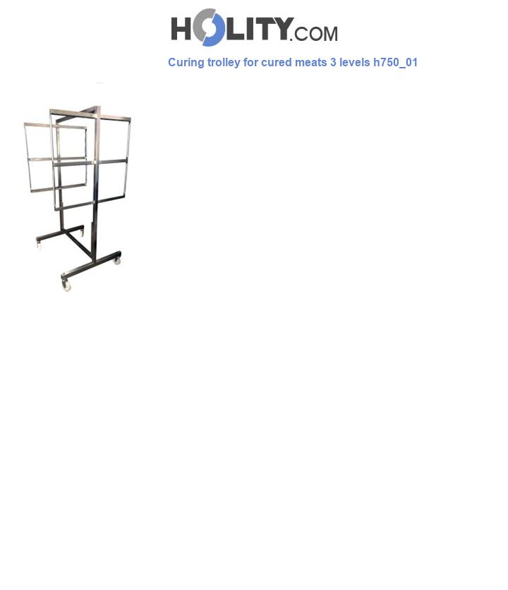 Curing trolley for cured meats 3 levels h750_01