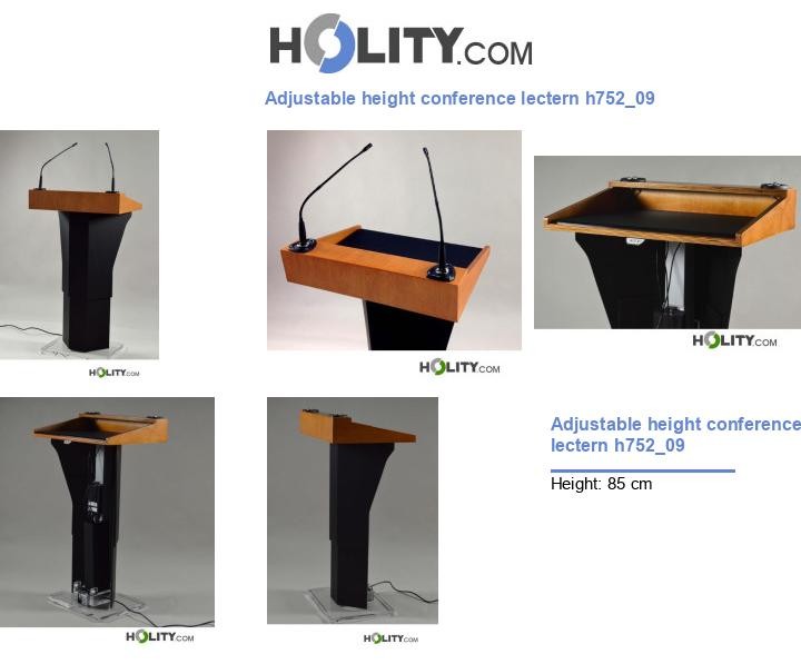 Adjustable height conference lectern h752_09