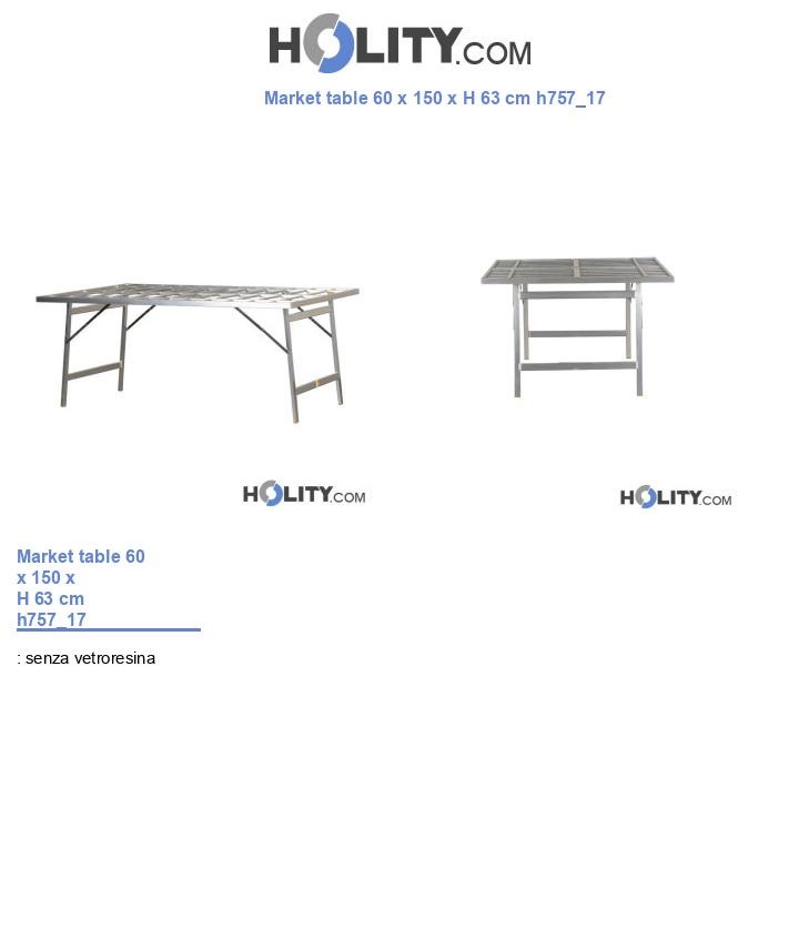 Market table 60 x 150 x H 63 cm h757_17
