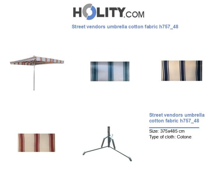 Street vendors umbrella cotton fabric h757_48