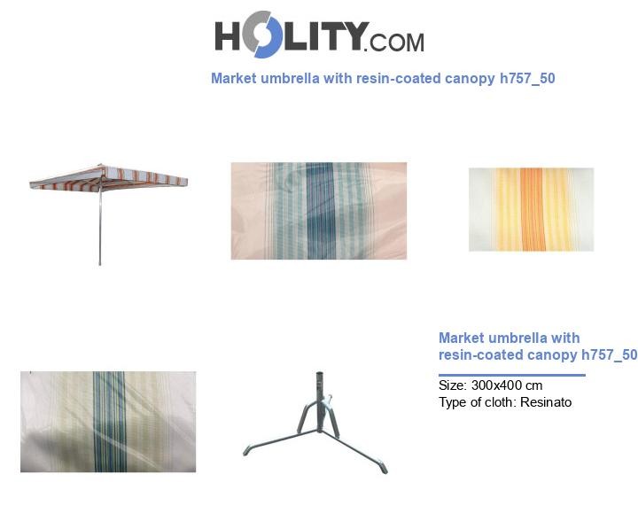 Market umbrella with resin-coated canopy h757_50