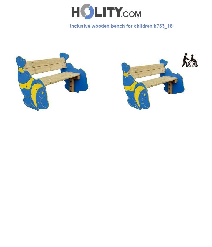 Inclusive wooden bench for children h763_16