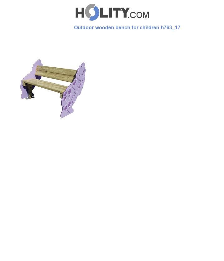 Outdoor wooden bench for children h763_17