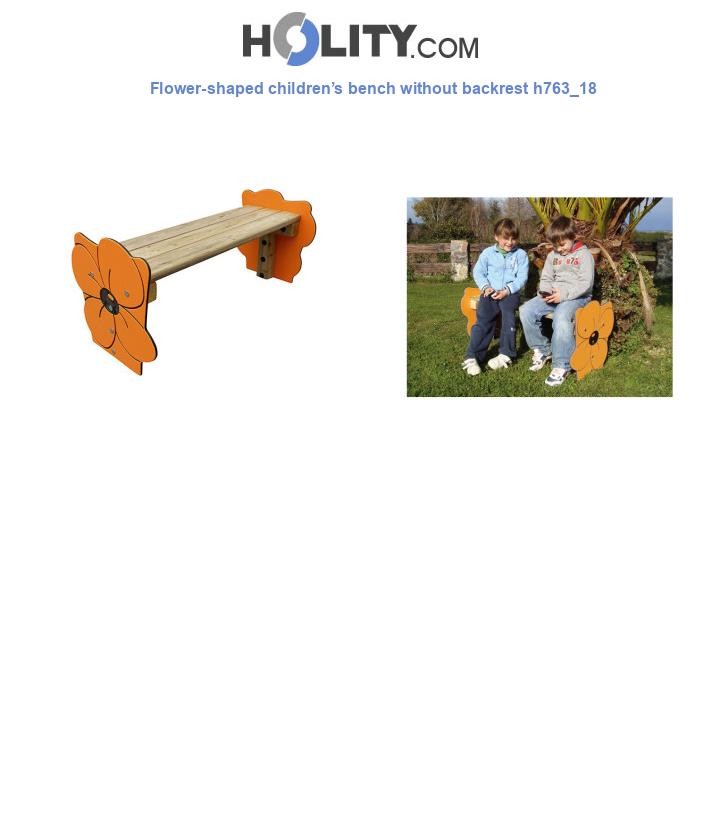 Flower-shaped children’s bench without backrest h763_18