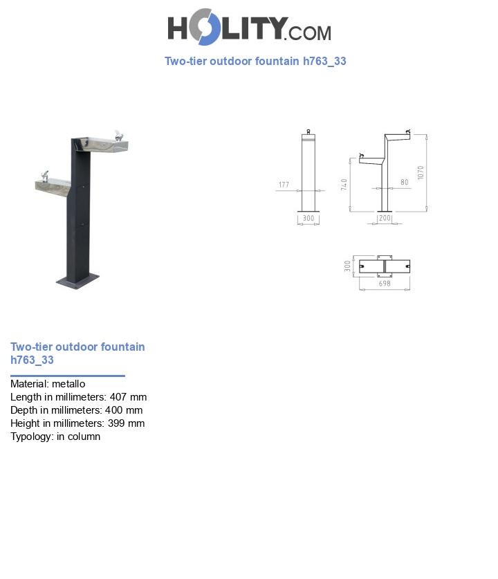 Two-tier outdoor fountain h763_33