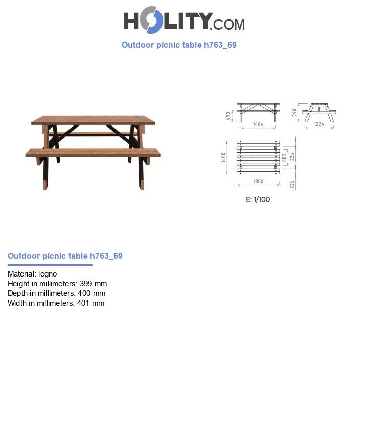 Outdoor picnic table h763_69