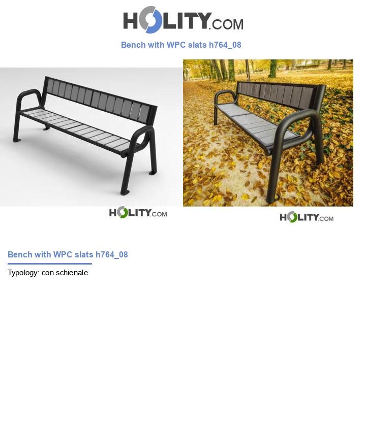 Bench with WPC slats h764_08