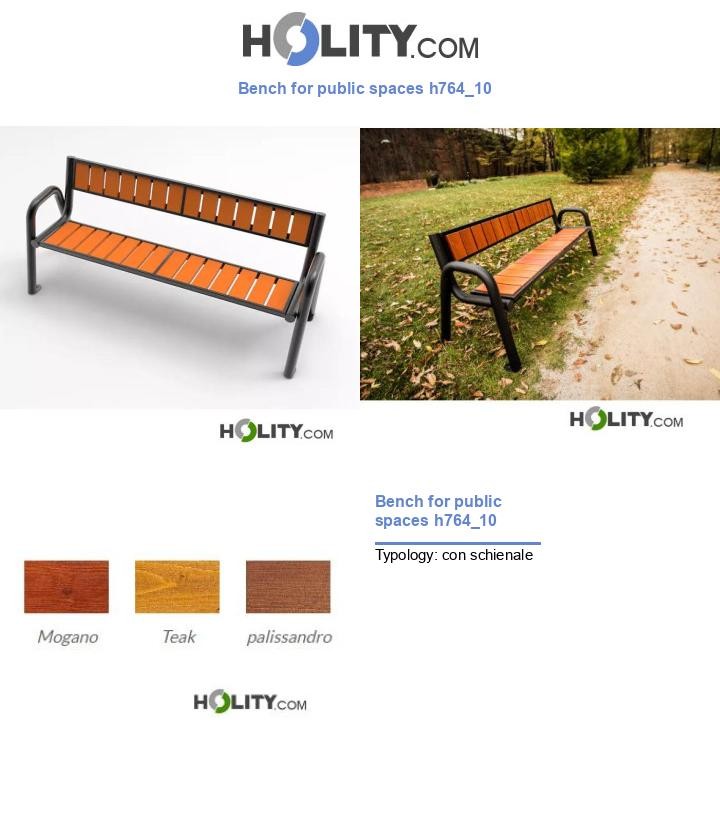 Bench for public spaces h764_10