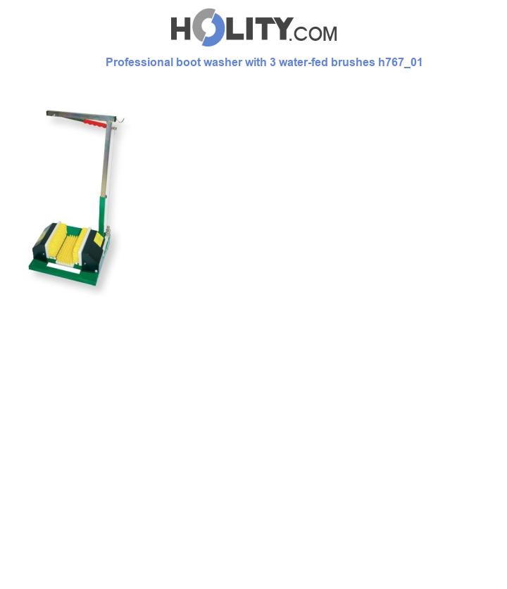 Professional boot washer with 3 water-fed brushes h767_01