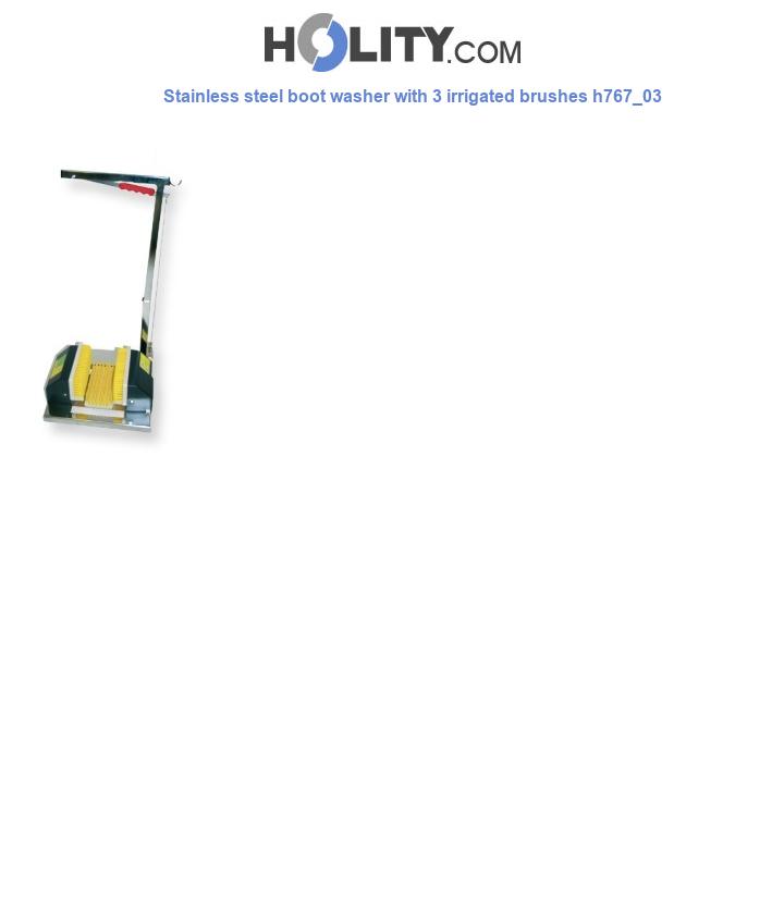 Stainless steel boot washer with 3 irrigated brushes h767_03