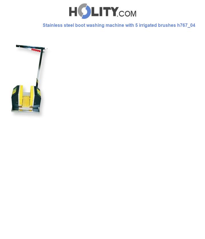 Stainless steel boot washing machine with 5 irrigated brushes h767_04