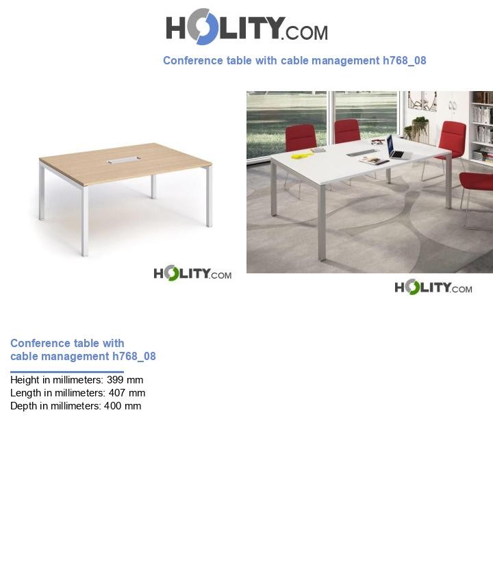 Conference table with cable management h768_08