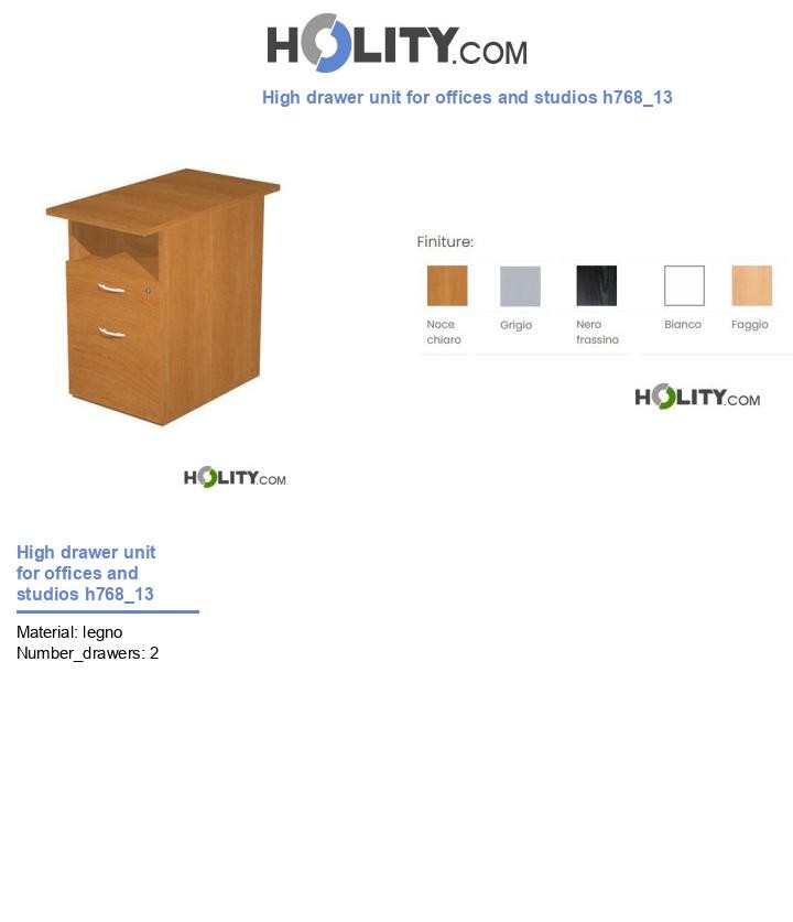 High drawer unit for offices and studios h768_13