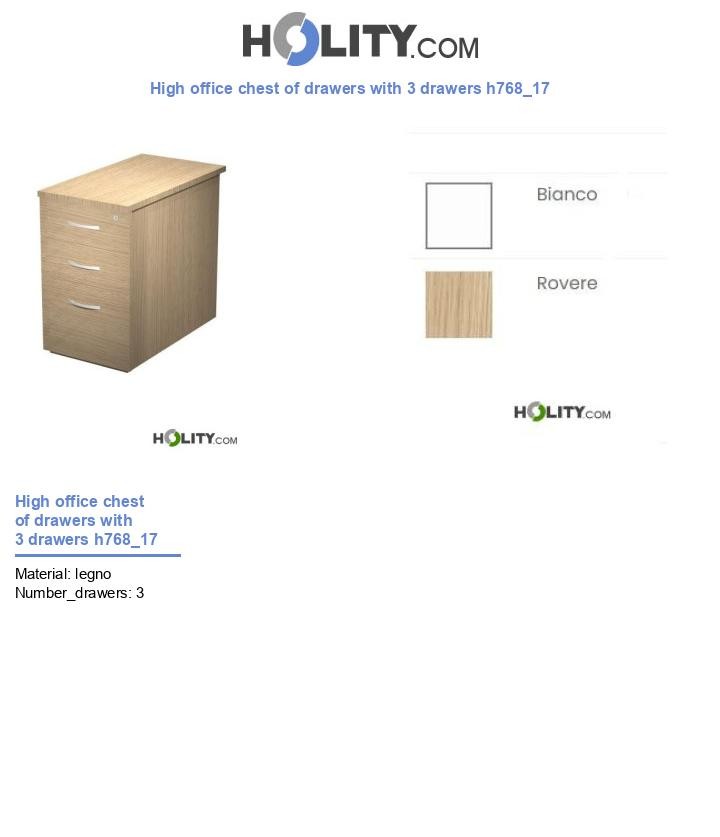 High office chest of drawers with 3 drawers h768_17