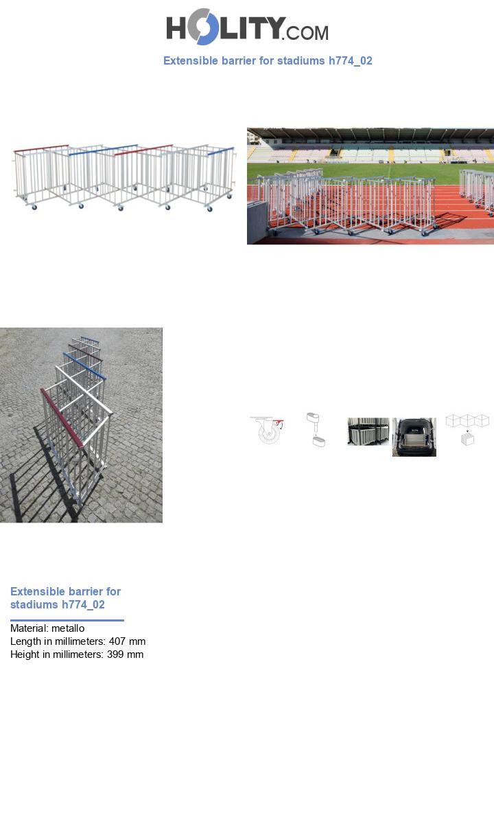 Extensible barrier for stadiums h774_02
