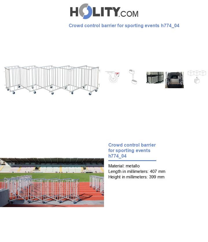 Crowd control barrier for sporting events h774_04