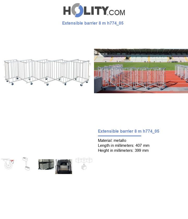 Extensible barrier 8 m h774_05