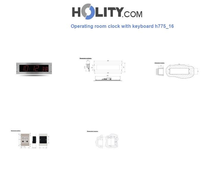 Operating room clock with keyboard h775_16