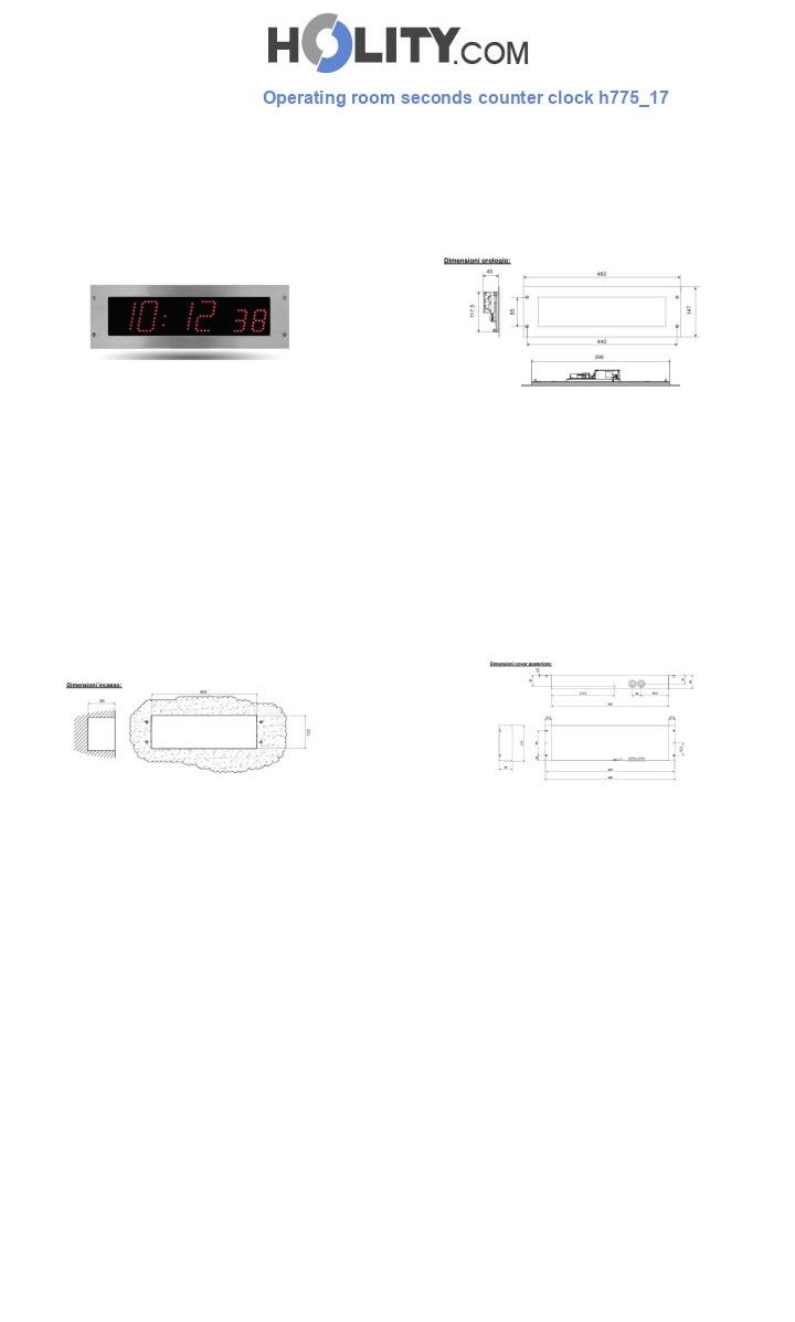 Operating room seconds counter clock h775_17