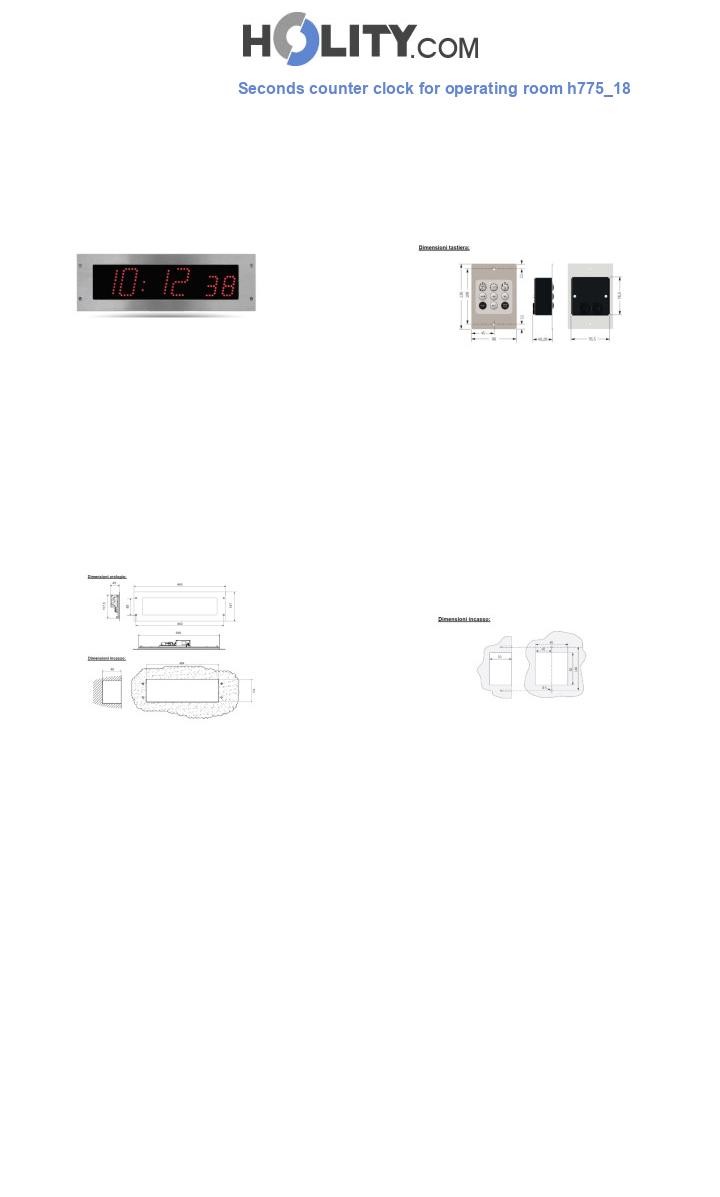 Seconds counter clock for operating room h775_18