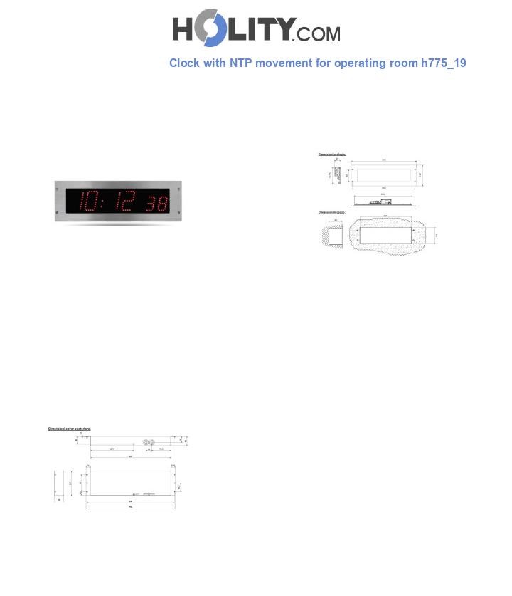 Clock with NTP movement for operating room h775_19
