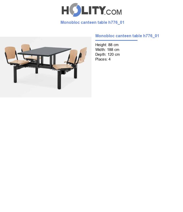 Monobloc canteen table h776_01