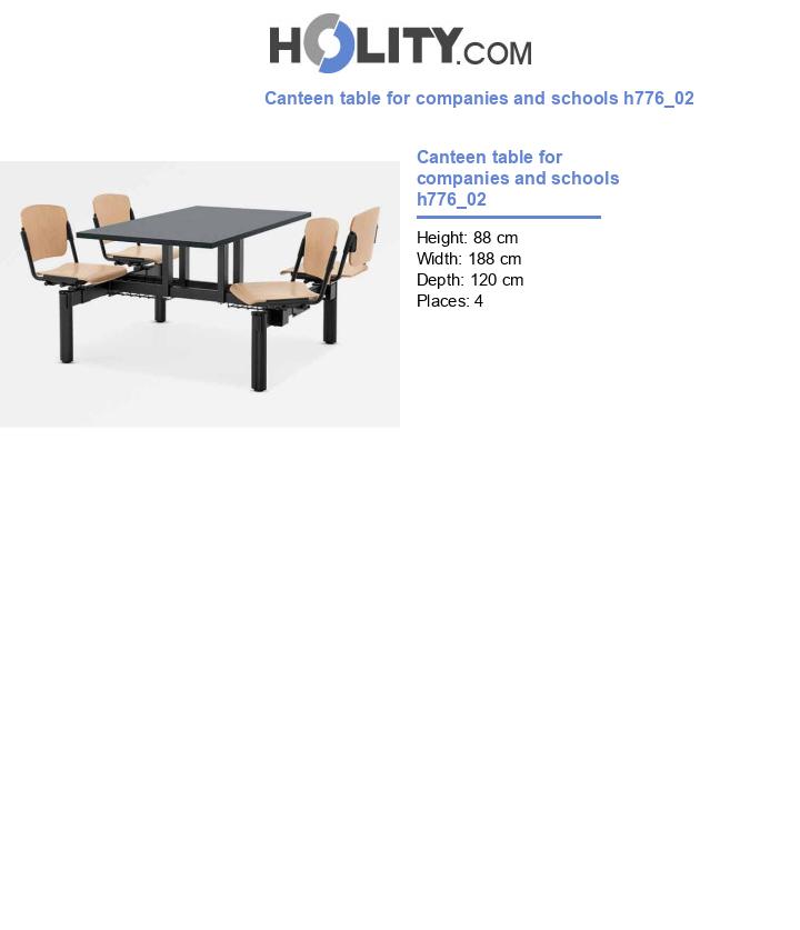 Canteen table for companies and schools h776_02