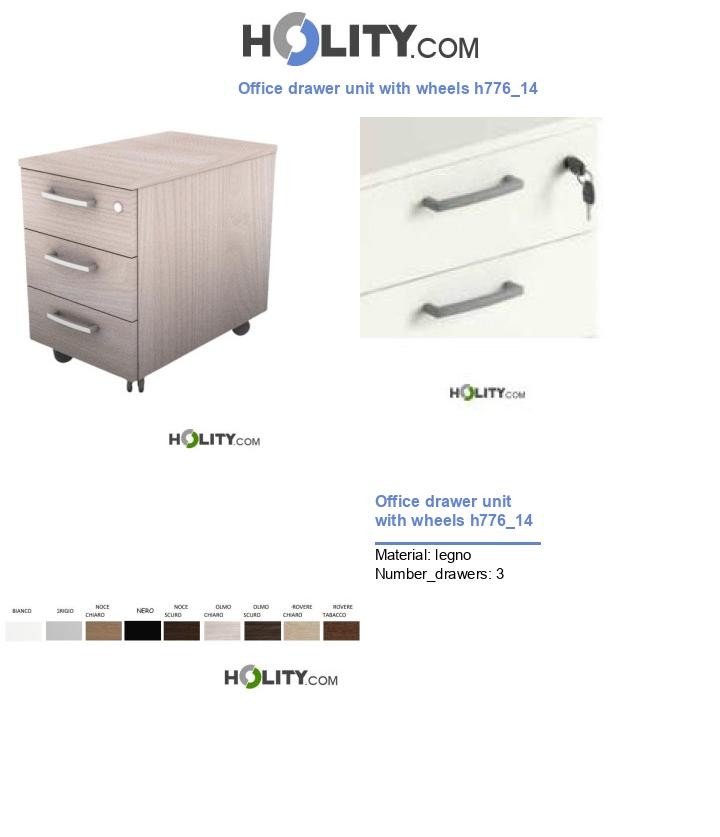 Office drawer unit with wheels h776_14
