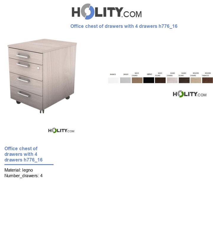 Office chest of drawers with 4 drawers h776_16