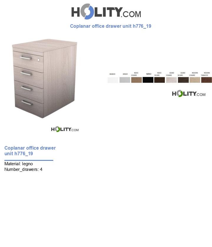 Coplanar office drawer unit h776_19