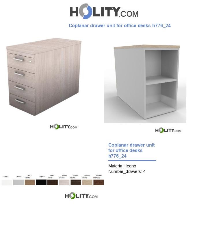 Coplanar drawer unit for office desks h776_24