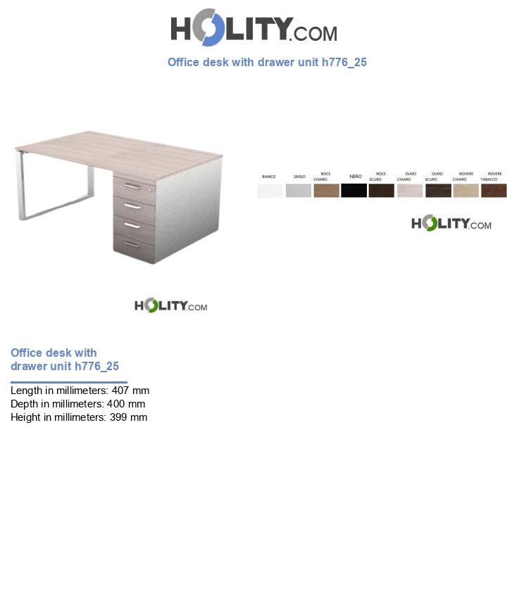 Office desk with drawer unit h776_25
