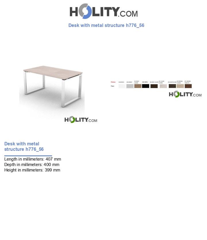 Desk with metal structure h776_56