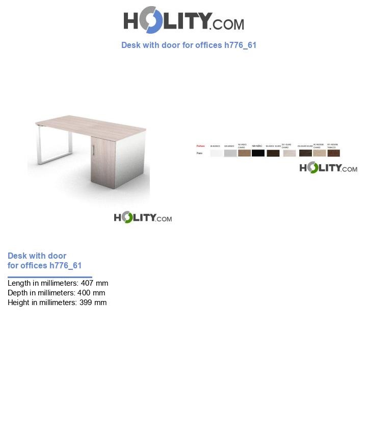 Desk with door for offices h776_61