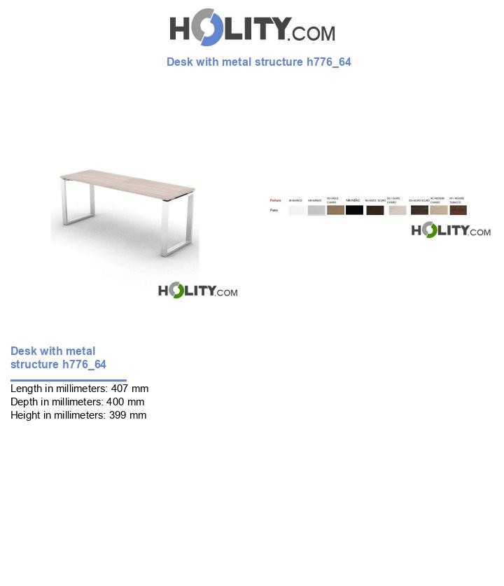 Desk with metal structure h776_64