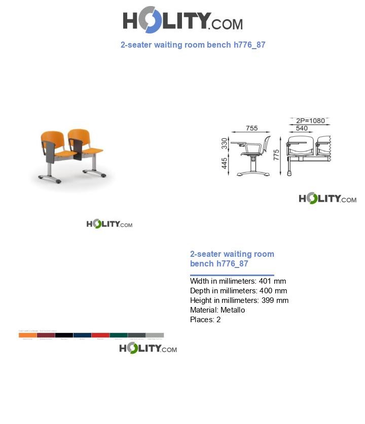 2-seater waiting room bench h776_87