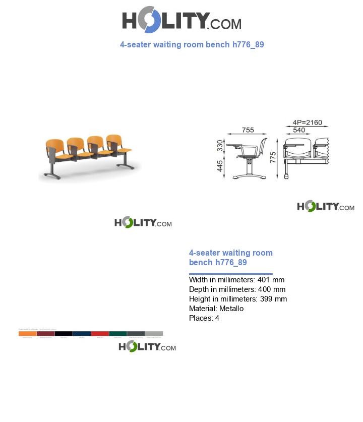 4-seater waiting room bench h776_89