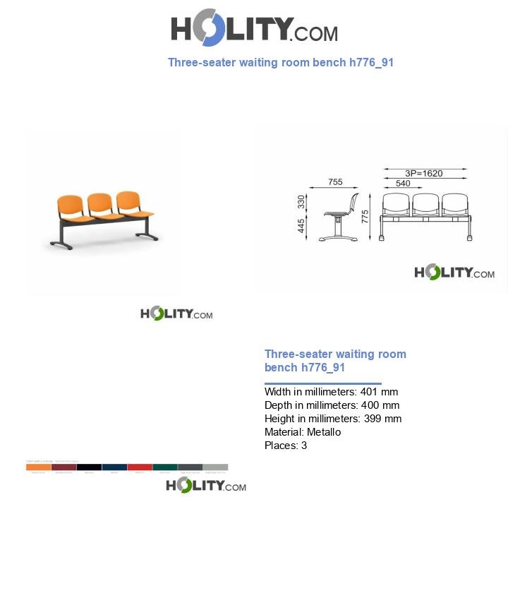 Three-seater waiting room bench h776_91