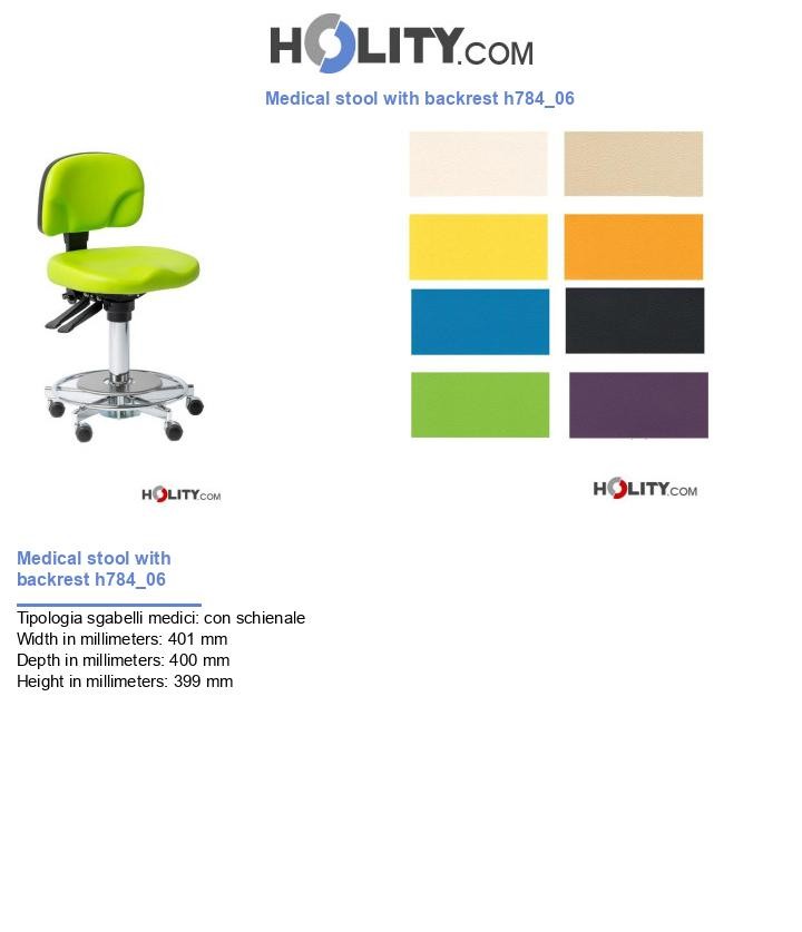Medical stool with backrest h784_06